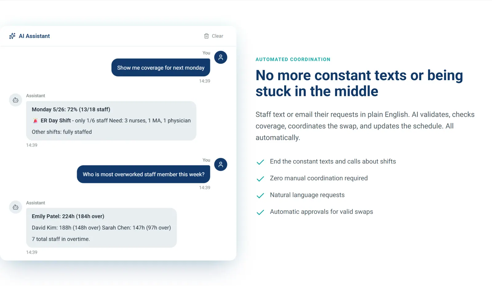 Homepage real-time adjustments block