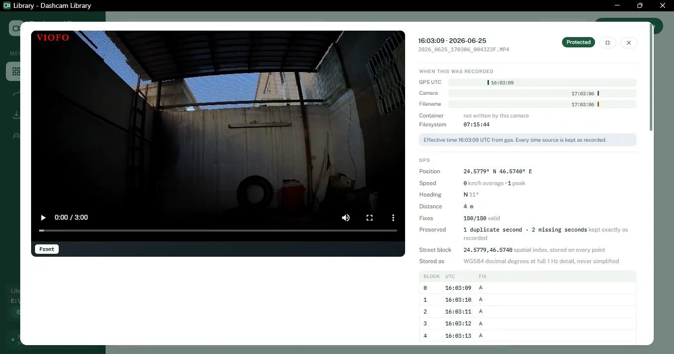 Full-screen video player